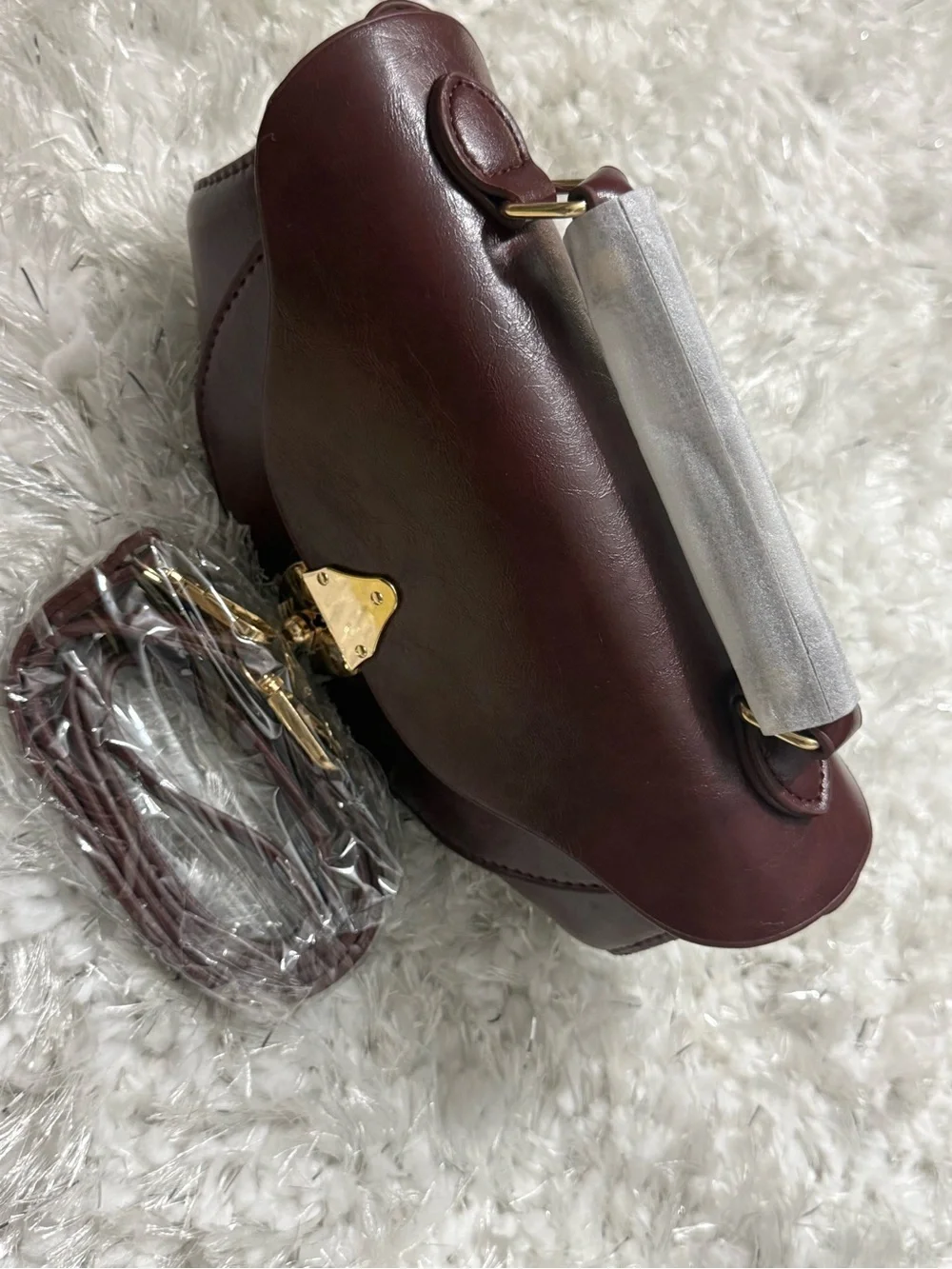 Burgundy Vintage Style Shoulder & Crossbody Bag